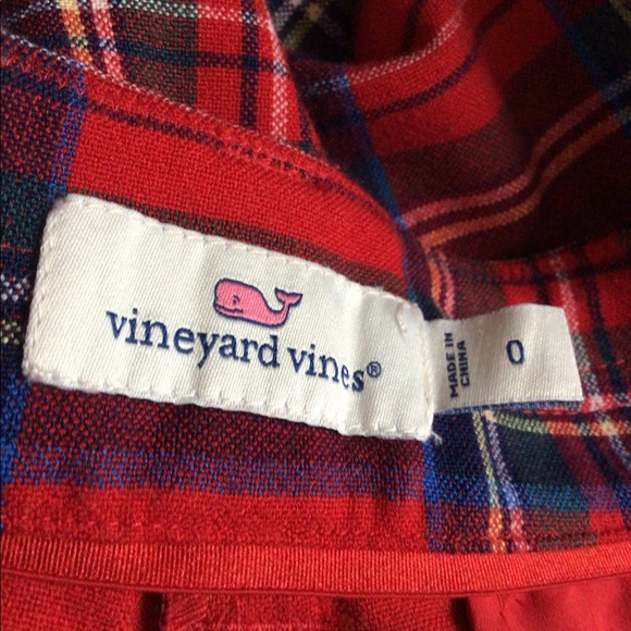 - Vineyard vines plaid pants Sz 0 # PLAID #HOLIDAY #ACADEMIA - Picture 7 of 7